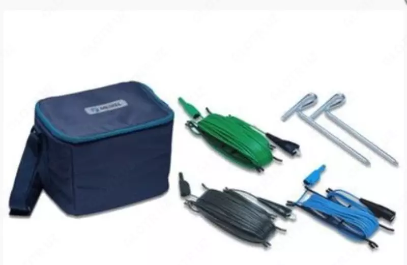 S2027 - 3 simli kontaktlarning zanglashiga olib keladigan topraklama qurilmalarining qarshiligini o'lchash uchun to'plam (pinlar + simlar 50 m)