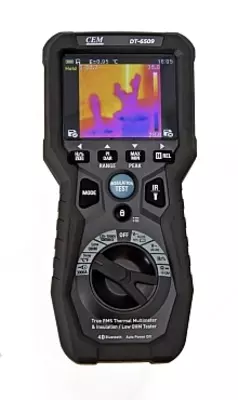 DT-6509 - мультиметр-мегаомметр с функцией микроомметра и встроенным тепловизором