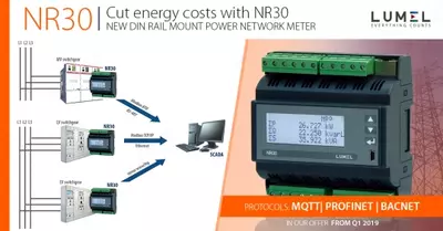 Трехфазный счетчик электроэнергии на рейку с Ethernet и регистрацией - от 100 000 сум / шт.