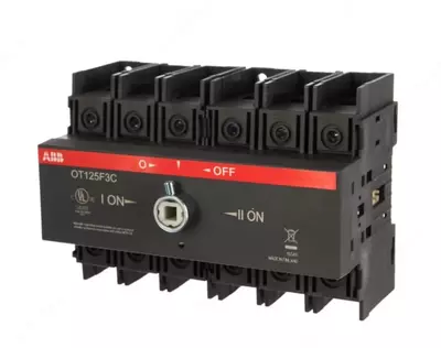 Рубильник реверсивный ABB OT125F3C 125А (90А AC23) 1SCA105037R1001