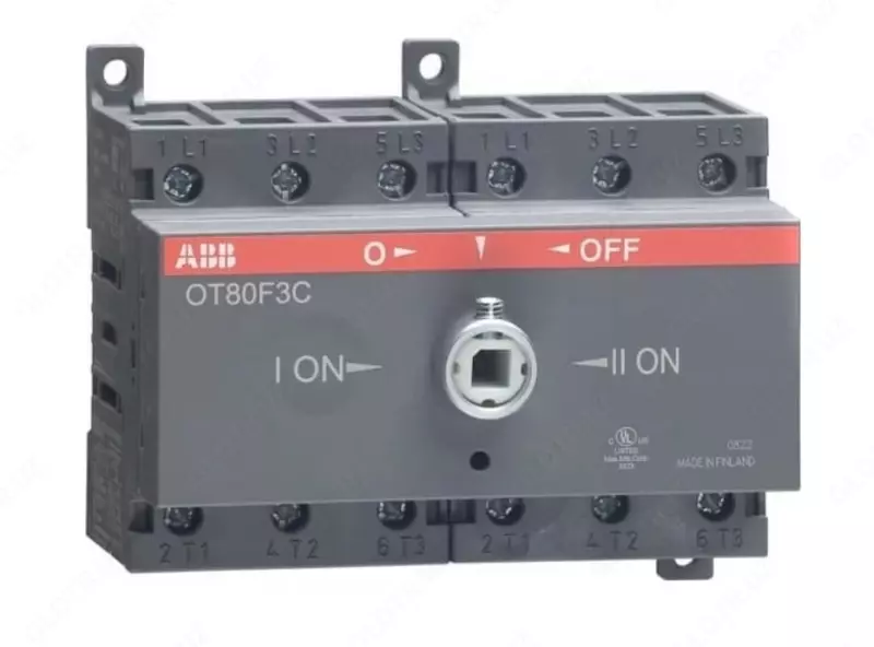 Рубильник реверсивный ABB OT80F3C 80А (75А AC23) 1SCA105402R1001