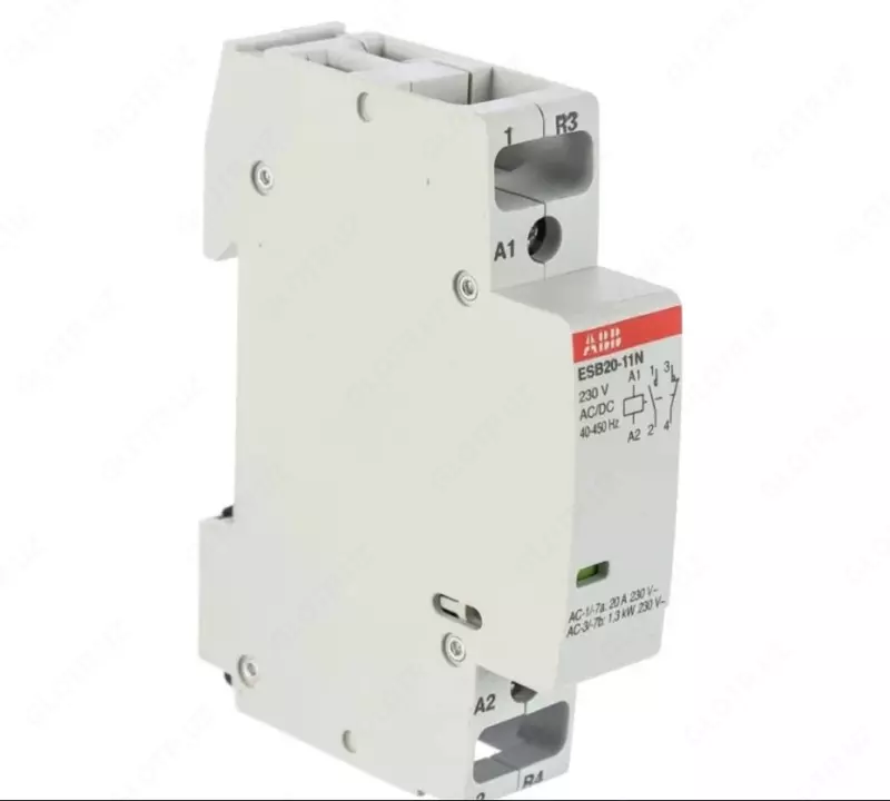 Контактор ABB ESB20-11N-06 модульный (20А АС-1 1НО+1НЗ) катушка 230В AC/DC 1SBE121111R0611