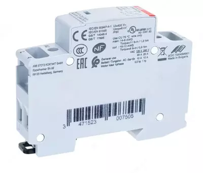 Контактор ABB ESB20-20N-06 модульный (20А АС-1 2НО) катушка 230В AC/DC 1SBE121111R0620