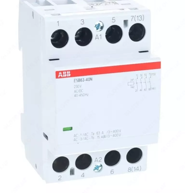 Контактор ABB ESB63-40N-06 модульный (63А АС-1 4НО) катушка 230В AC/DC 1SAE351111R0640
