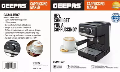 Кофемашина GEEPAS  GCM41507