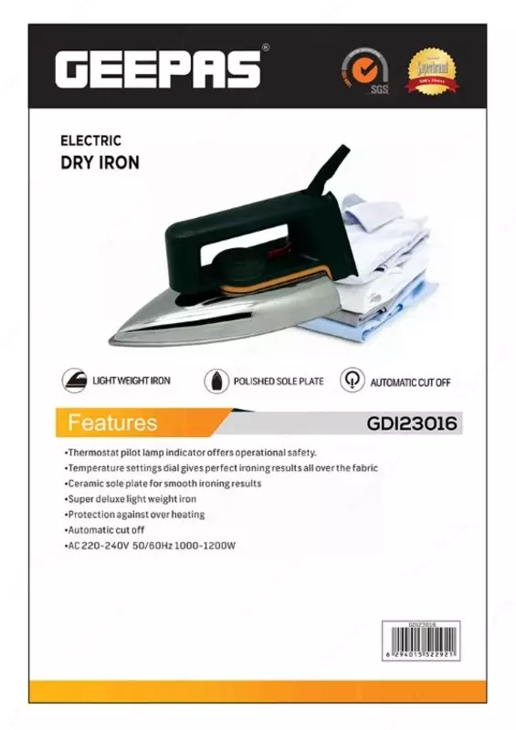 Утюг GEEPAS GDI23016