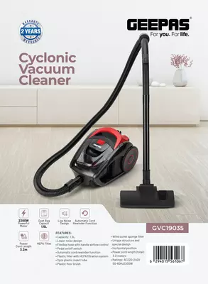 Пылесос GEEPAS GVC19035