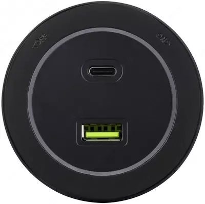 USB/Type-C rozetka treki, yoritgichli, harakatlanuvchi, 3A 5V - MAXI