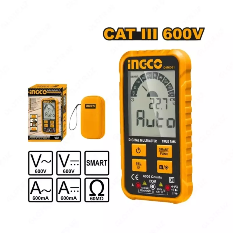 Мультиметр цифровой INGCO DM6001
