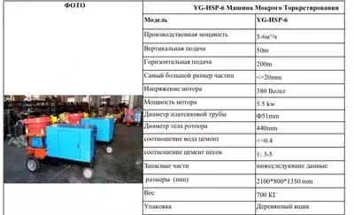 Машина установка для торкретирования мокрой смесью серии HSP - от 60 000 000 сум / шт.