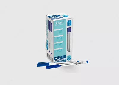 Шариковые ручки AL- 607 синие/фиолетовые