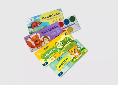 Краски акварельные Alfa "Kids Stories” 12 цветов