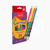 Цветные двусторонние карандаши Monet 12/24 цвета - 18 000 сум