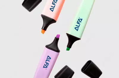 23 750 сум / упаковка Текстовыделители Alfa Pastel 6 штук