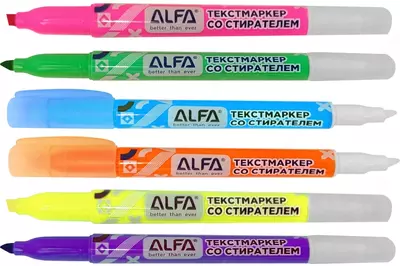 30 000 сум / упаковка Текстмаркер со стирателем Neon