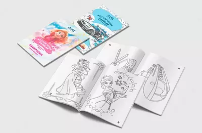 Раскраска с наклейками