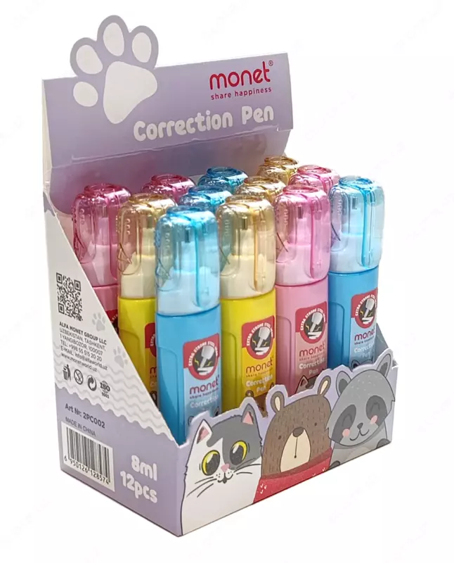 Ручка-корректор Monet Funny 8 мл - от {0} сум