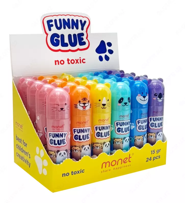 Клей-карандаш Monet Funny Glue 15 гр - от {0} сум