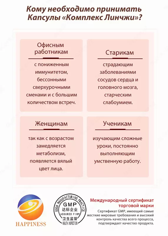 630 000 сум Капсулы «Комплекс Линчжи» для улучшения работы мозга