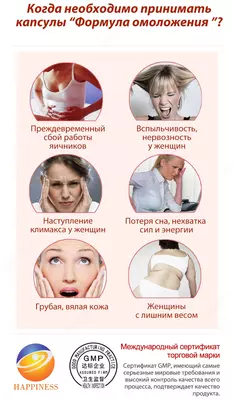 Капсулы «Формула омоложения» - для естественного восстановления гормонального фона корпорации Шен Лунг HAPPINESS
