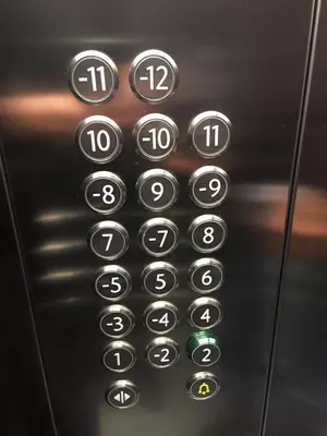 Панель приказов кабины лифта