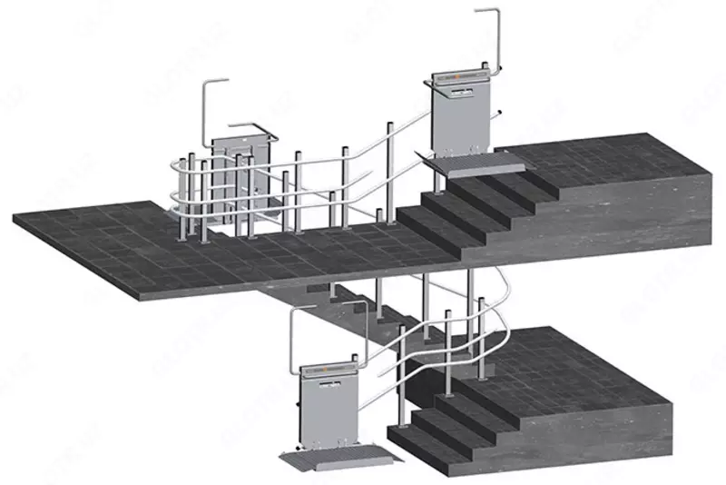 Наклонный (лестничный) инвалидный подъёмник ComDis-250 W Только в розницу