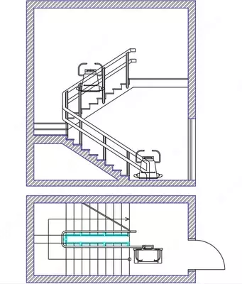 Наклонный (лестничный) инвалидный подъёмник ComDis-250 W - Ruisel Elevator
