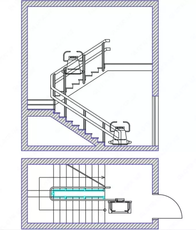 Наклонный (лестничный) инвалидный подъёмник ComDis-250 W - Ruisel Elevator