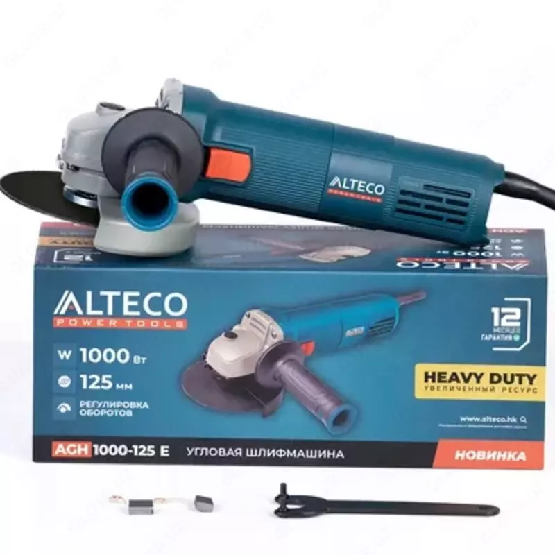  Угловая шлифмашина ALTECO Heavy Duty AGH 1000-125 E Только в розницу