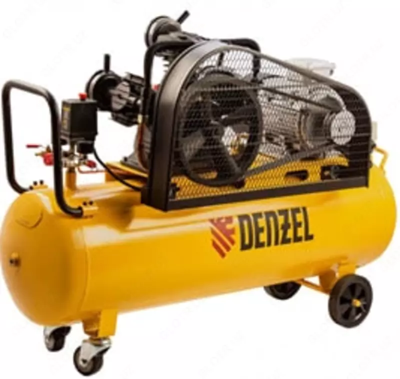  Компрессор воздушный BCW3000-T/100  ременный привод  3.0 кВт  100 литров  520 л/мин DENZEL 58118 - 