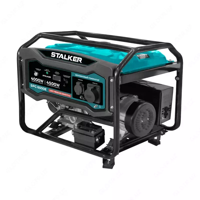  Бензиновый генератор STALKER SPG-6500E / 4кВт / 220В - 