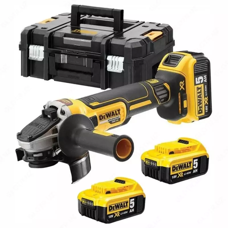 Аккумуляторная углошлифовальная машина DeWALT DCG405P3-QW