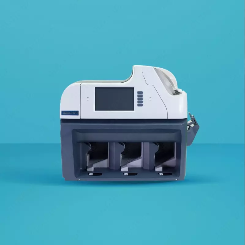 Профессиональный трехкарманный (3+1) мультивалютный счетчик-сортировщик банкнот Magner 350N с функцией распознавания ветхости.