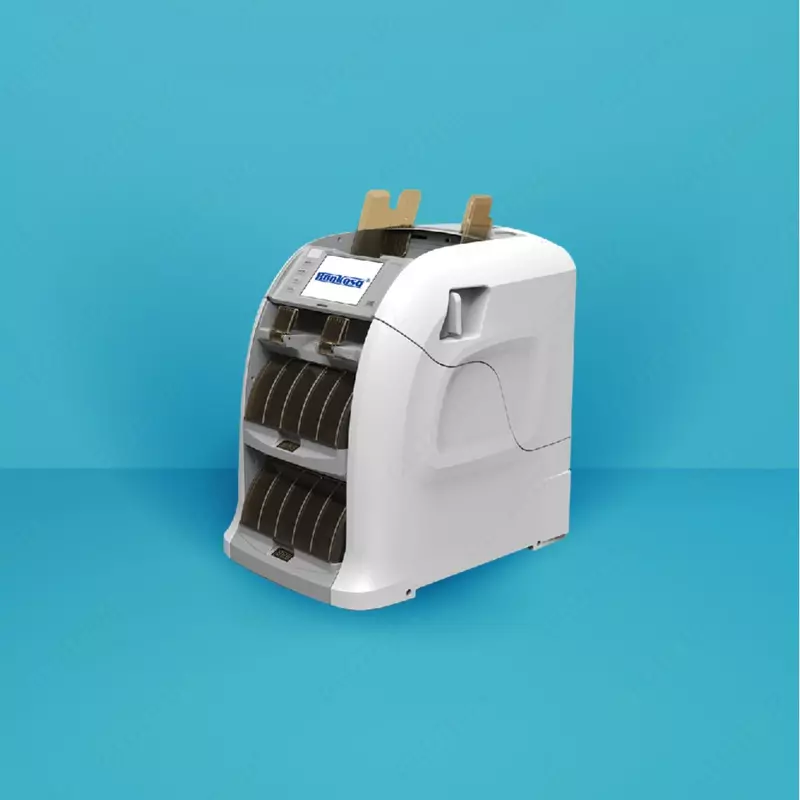 BANKOSA BK-210F: Трехкарманный (2+1) счетчик сортировщик банкнот с распознаванием номиналов и ветхости банкнот