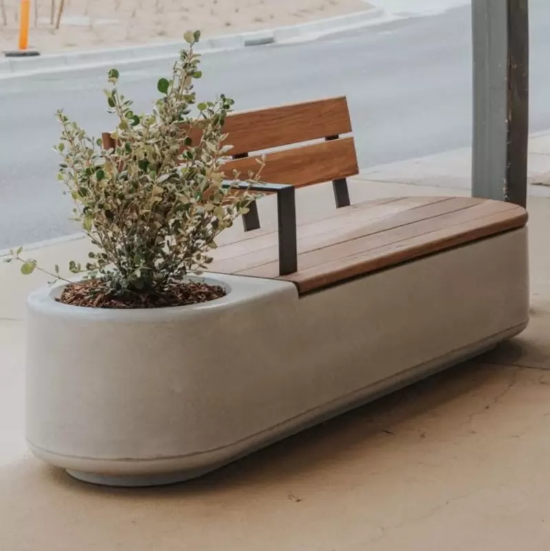 Скамейка урна кашпо лоток банкомат - Патио скамьи