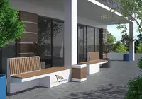 Скамейка урна латок кашпо - Art Bench