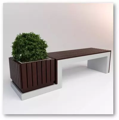 Скамейки без спинки с спинки Лофт Урна Ландшафт дизайн Оптом и розница