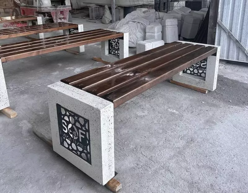 Suyanchiqli va suyanchiqsiz mramor skameykalar | To‘lovlar istalgan usulda! Ulgurji va chakana