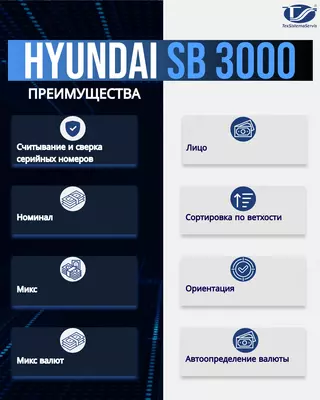 Hyundai SB 3000 Компактный 3-х карманный сортировщик банкнот для обработки средних и больших объемов наличности