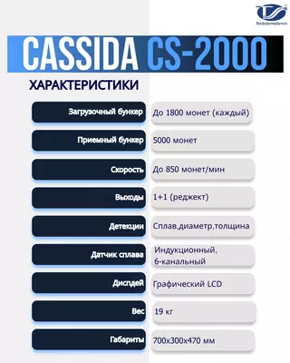 CASSIDA CS-2000 сортировщик монет