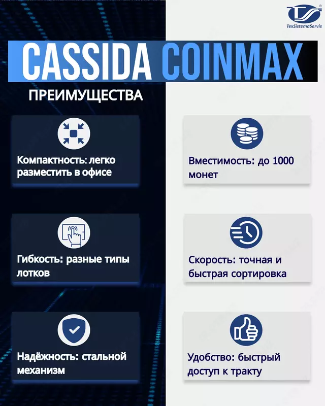 Сортировщик монет для сумов Cassida CoinMax