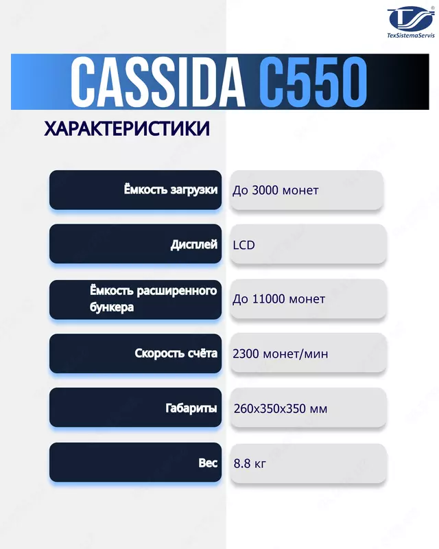 Сортировщик монет Cassida C550