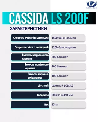 Сортировщик банкнот Cassida LS200F