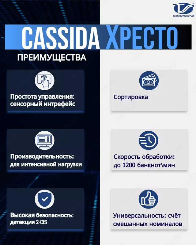 Cassida Xpecto Мультивалютный счетчик банкнот с определением номинала