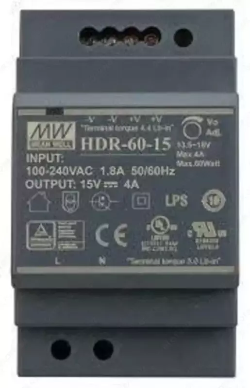 Блок питания MEAN WELL HDR-60-15 - 339 000 сум