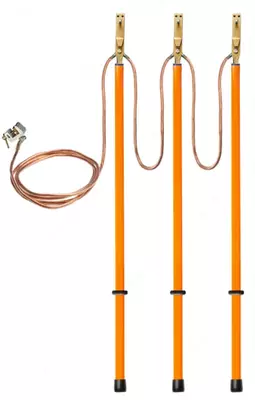 Заземление переносное линейное трехфазное ЗПЛ-10-3/3-120 (фазный зажим винтовой) - 10 928 268 сум / комплект