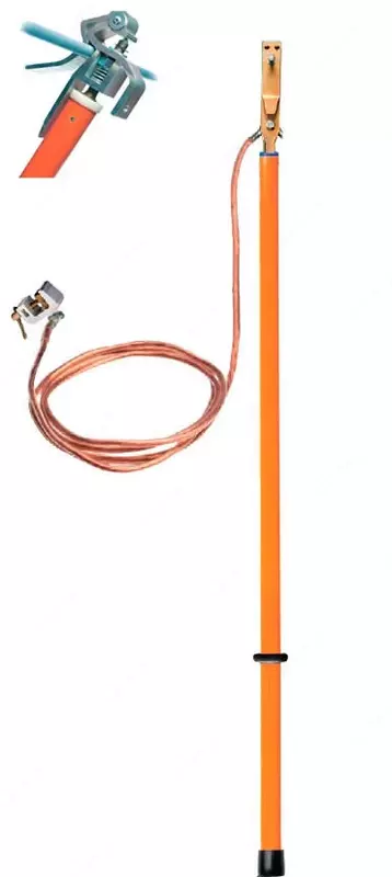 Заземление переносное линейное однофазное ЗПЛ-10-1/1-35 (фазный зажим прищепка)