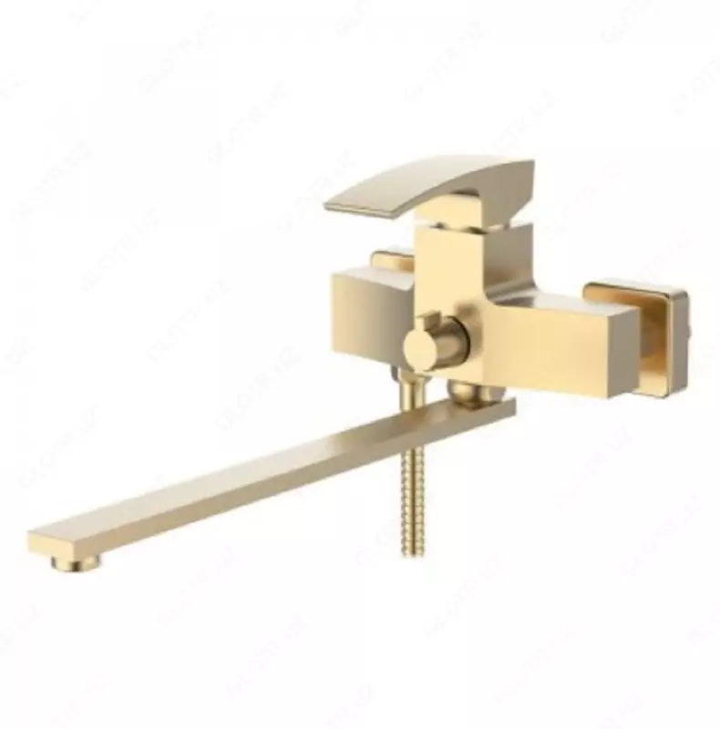 Смеситель CASELA CK12214G (золотой) для ванны с длинным изливом