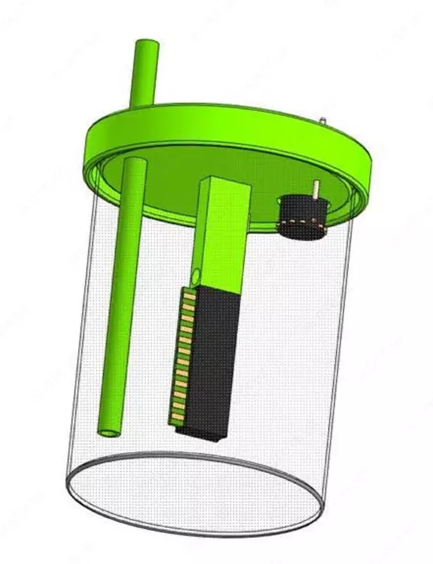 Набор сменных одноразовых полимерных капсул – пакетов для забора аналитов с термотабилизирующим сосудом.