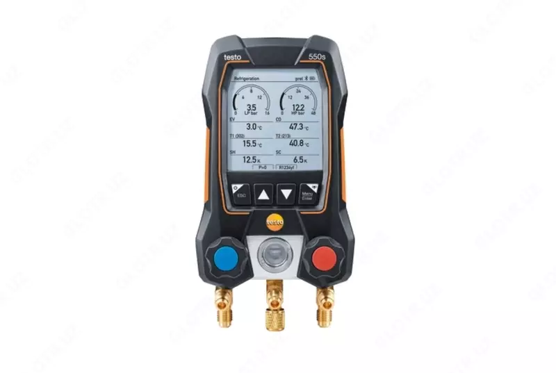 Testo 550s - интеллектуальный цифровой манометрический коллектор с Bluetooth и двухходовым клапанным блоком